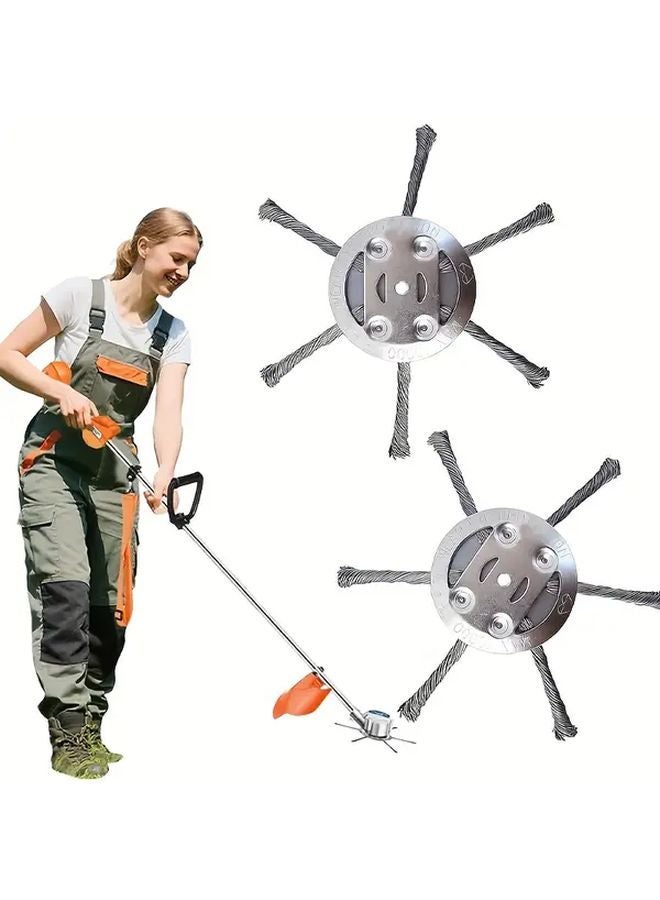 6 Tooth Steel Wire Trimmer Head 2 Pack For Low Power Lithium Battery Trimmers - Image 1
